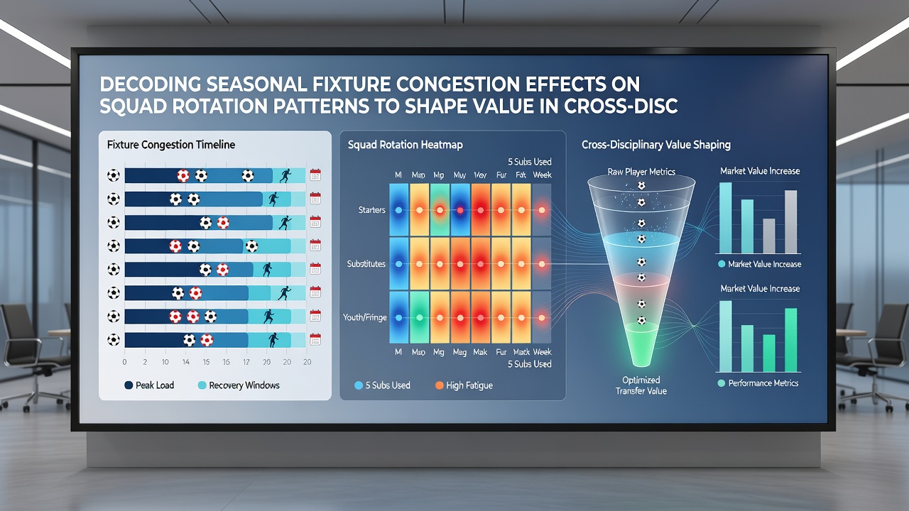 Performance metric graphs comparing rotated and non-rotated squads in multi-sport fixtures