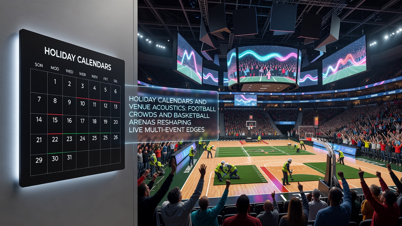Football stadium crowd during a holiday match with vibrant acoustics affecting player performance
