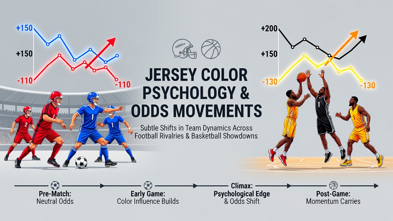 Football players in contrasting jersey colors during a heated rivalry match, illustrating early visual impact on team perception and dynamics