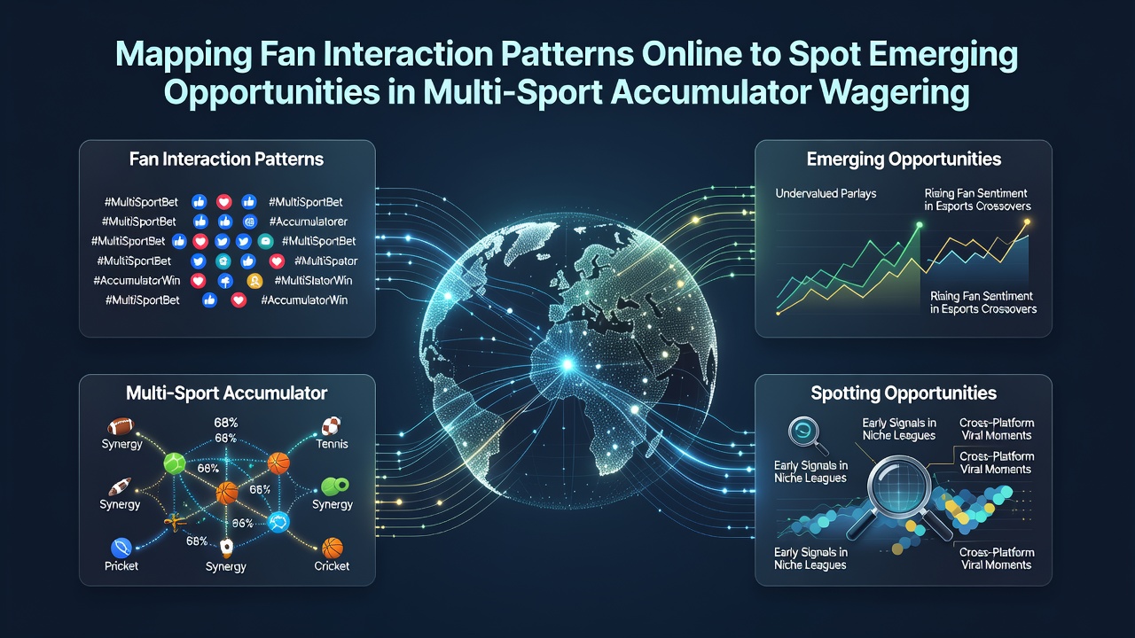 Graphs and charts showing fan interaction data patterns linked to accumulator wager opportunities