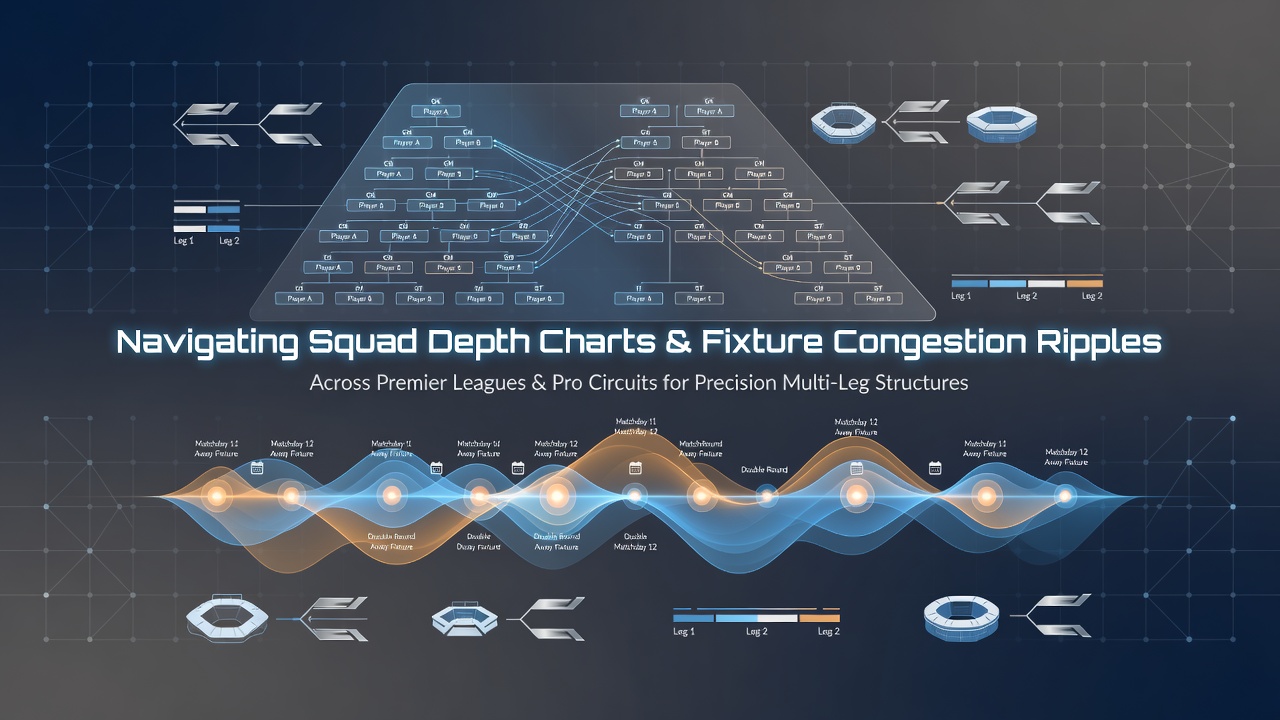 Visualization of squad depth charts showing player rotations during congested fixtures in premier leagues