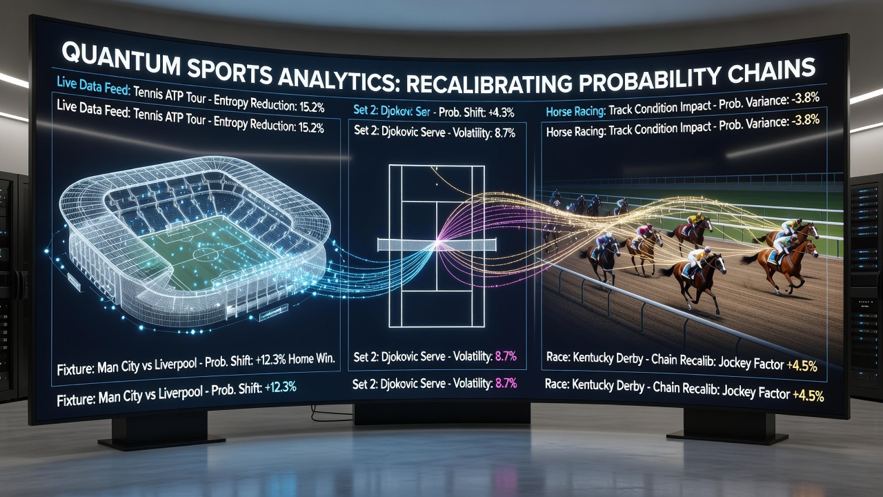 Quantum recalibration process linking tennis sets with horse racing fields in accumulator models