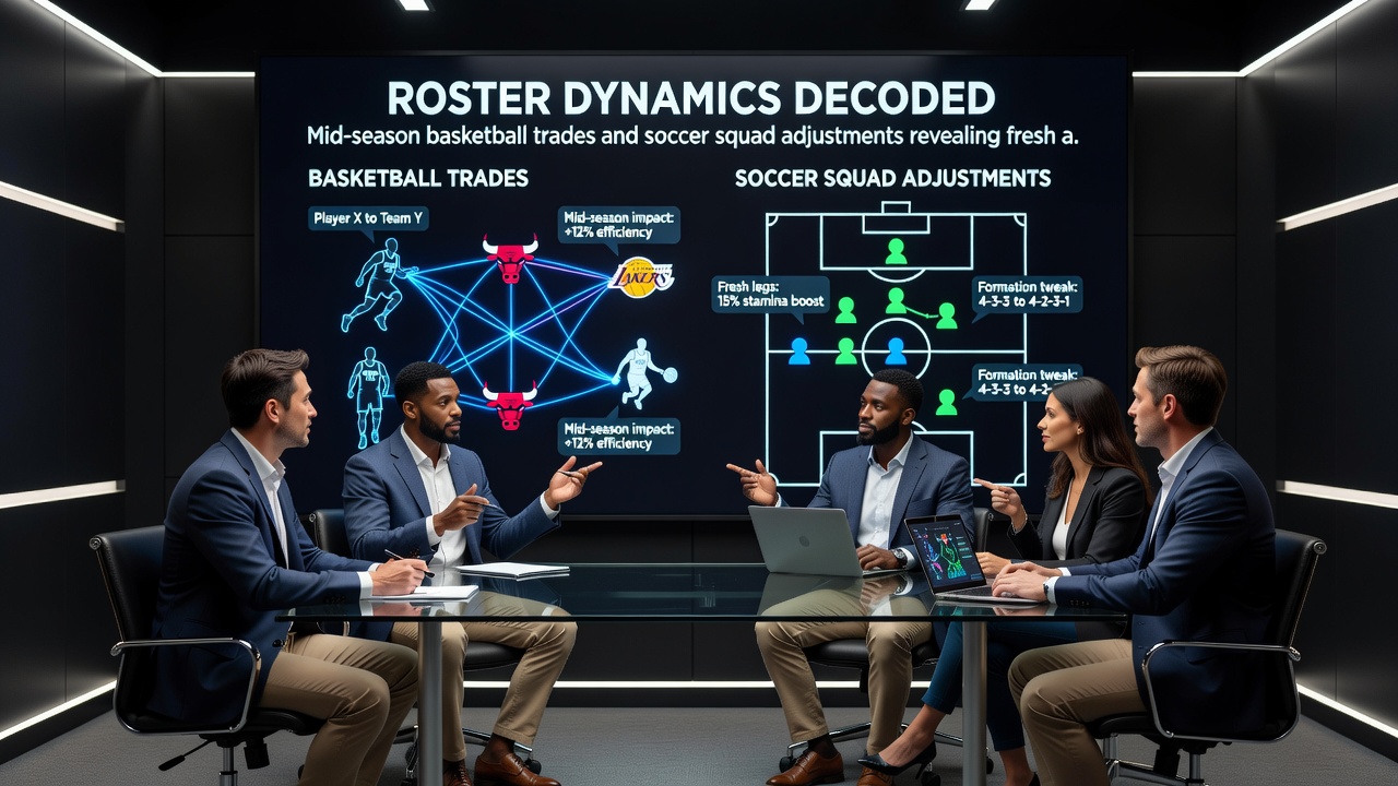 Soccer squad adjustments and cross-league performance data
