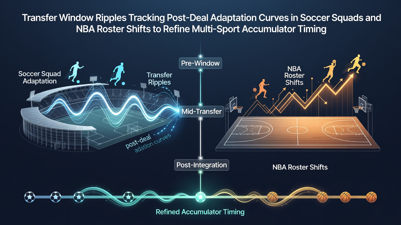 Soccer transfer window activity and NBA roster adjustments visualized through performance tracking graphs